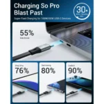 Cable Retráctil Cafele 100 W – USB-C - Lightning - Micro-USB (105 cm) - Imagen 6
