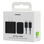 Cargador Samsung 45 W PD con Cable USB-C de 1.8 m – Negro (Versión 2025)