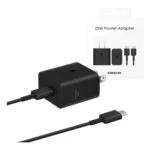 Cargador Samsung Tipo C Original 25 W con Cable 1 m – Negro – Carga Súper Rápida - Imagen 3
