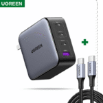 Cargador Ugreen 100 W GaN – 4 Puertos (3 USB-C + 1 USB-A) de Carga Utra Rápida