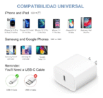 Apple Adaptador de Corriente USB-C 20 W – Blanco - Imagen 3